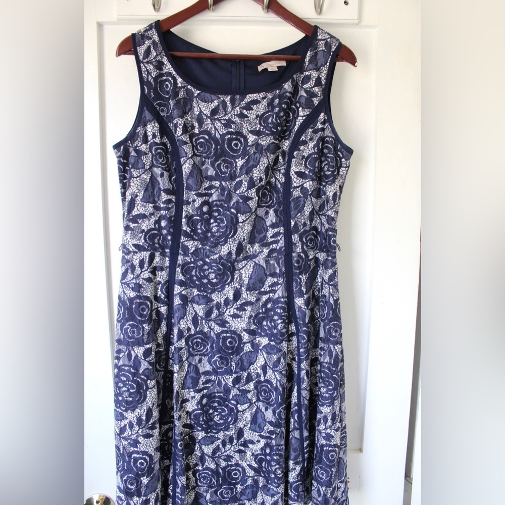 Navy Blue Lace Dress Size 16
